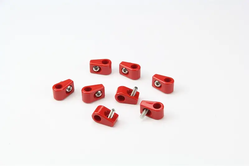Lokar Red Single-Place T-Clamp Pack – 1/4-Inch, 8-Piece Set 1