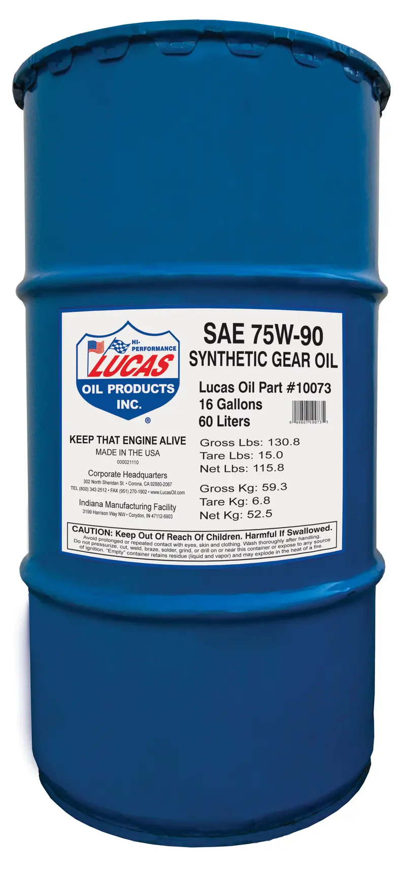 Lucas Oil 10073 Synthetic 75W-90 Gear Lube – High-Performance Transmission & Differential Fluid 1