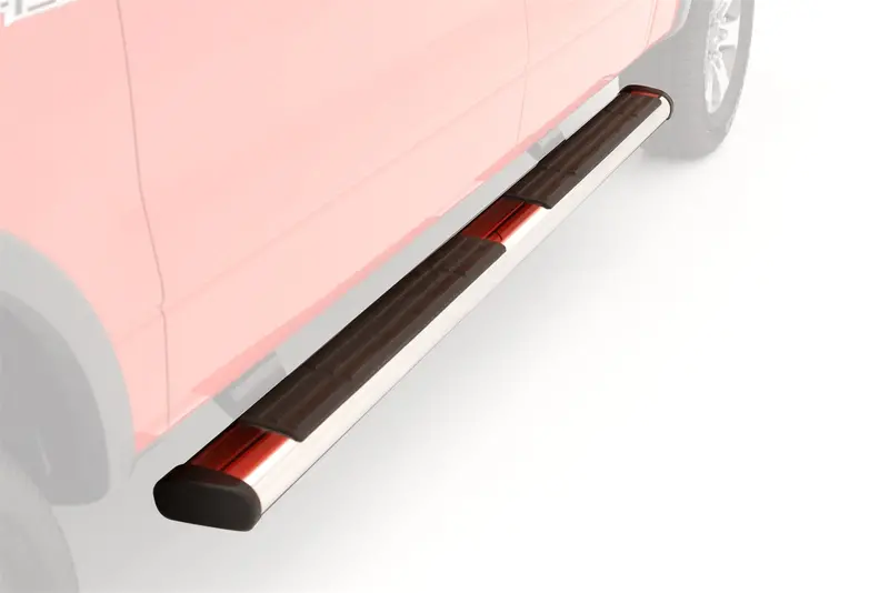 Lund 22368038 6-Inch Oval Nerf Bar – 80-Inch Length, Chrome Plated, Includes Mounting Brackets 1