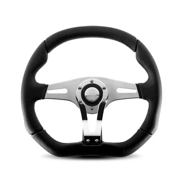Momo Trk-R35Bk0B Trek R Steering Wheel – 15-Inch Diameter, Leather & Airleather Wrap, Black Finish 1