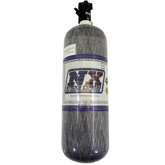 Nitrous Express Composite Nitrous Bottle – 6.79" Diameter × 23.25" Tall W/ Lightning 500 Valve & Led Indicator 1