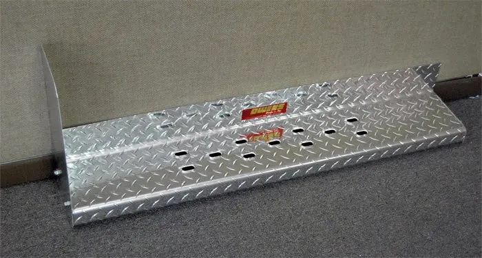 Owens Commercial Diamond-Plate Running Boards – Aluminum, Star Burst Grip, Fits Ford Super Duty Trucks 1