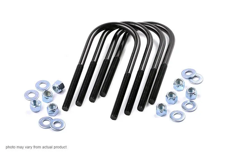 Rough Country 7605 E-Coated Black U-Bolts – 9/16" Diameter, 3.75" X 8.50", Set Of 4 1