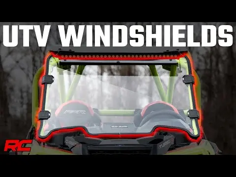 Rough Country 98241810 Vented Full Windshield – Scratch-Resistant Polycarbonate, Fits 2016–2018 Polaris Rzr 900/1000Xp Turbo 1