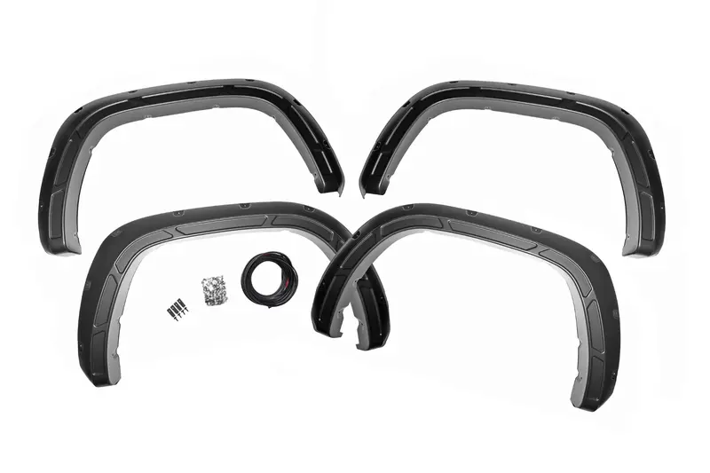 Rough Country A-T02224-Rcgb Gloss Black Pocket-Style Fender Flares For 2022–2023 Toyota Tundra 1