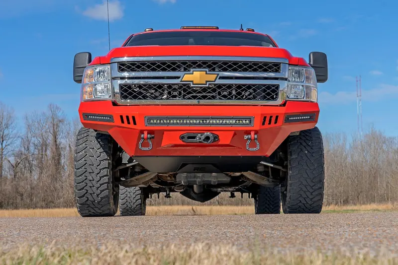 Rough Country Pre-Runner Bumper Skid Plate – Reinforced Steel, Designed For 2007–2014 Chevy Silverado 2500 Hd (10800) 1