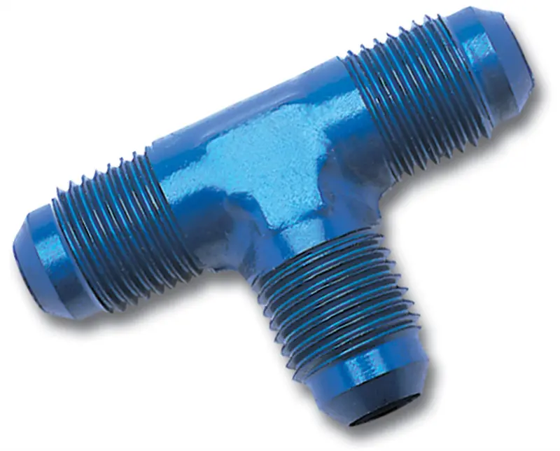 Russell Blue Anodized -16An Male Tee Fitting – High-Pressure Fluid System Connector 1