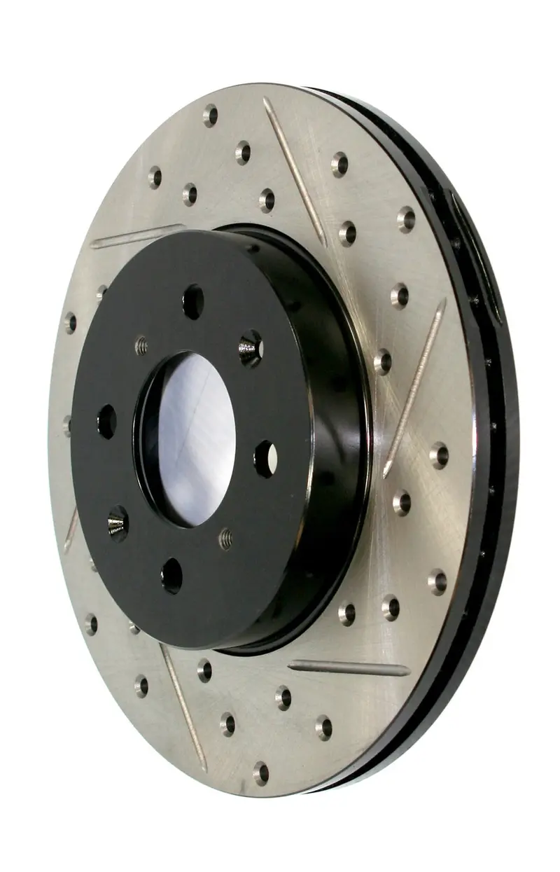 Stoptech 127.44093Cl Cryo-Treated Front Left Drilled & Slotted Brake Rotor 1