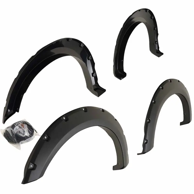 Trailfx Pfff3006T Textured Black Abs Fender Flare Set – 2-Inch Tire Coverage, 4-Piece 1