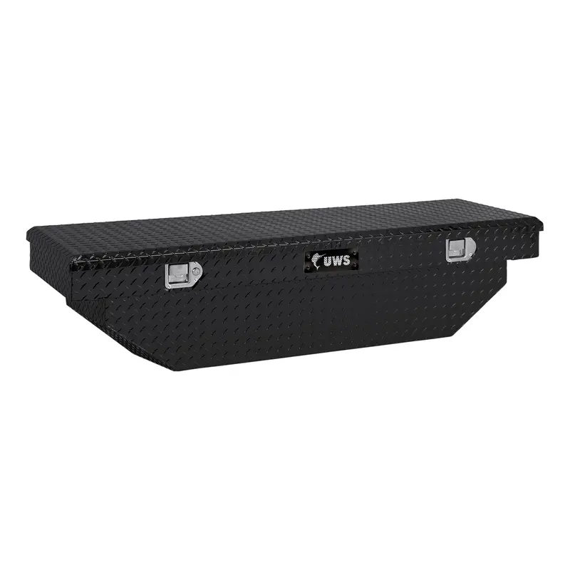 Uws Gloss Black Angled Crossover Truck Toolbox – 60-Inch Aluminum (Ltl Shipping) 1