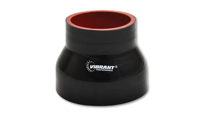 Vibrant Performance 19735 Exhaust Reducer Coupler – 3.5" To 2.75" Id, 3" Length, Black Powder Coat 1