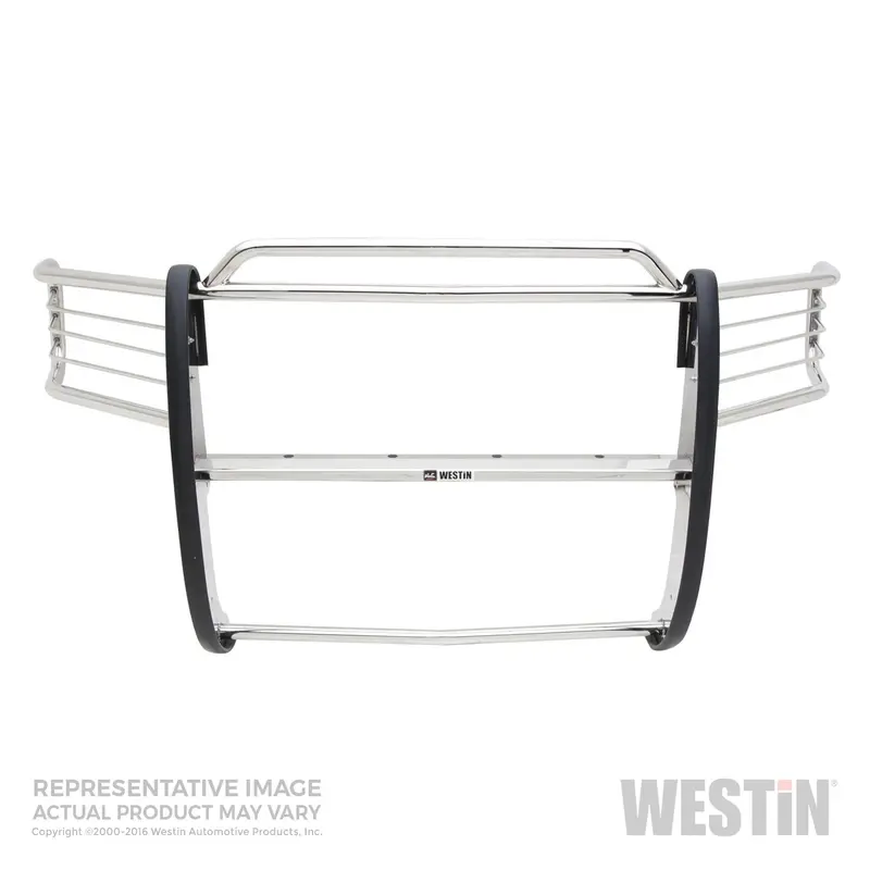 Westin 45-3660 Sportsman Grille Guard – Polished Stainless Steel With Dual Hood Bars 1